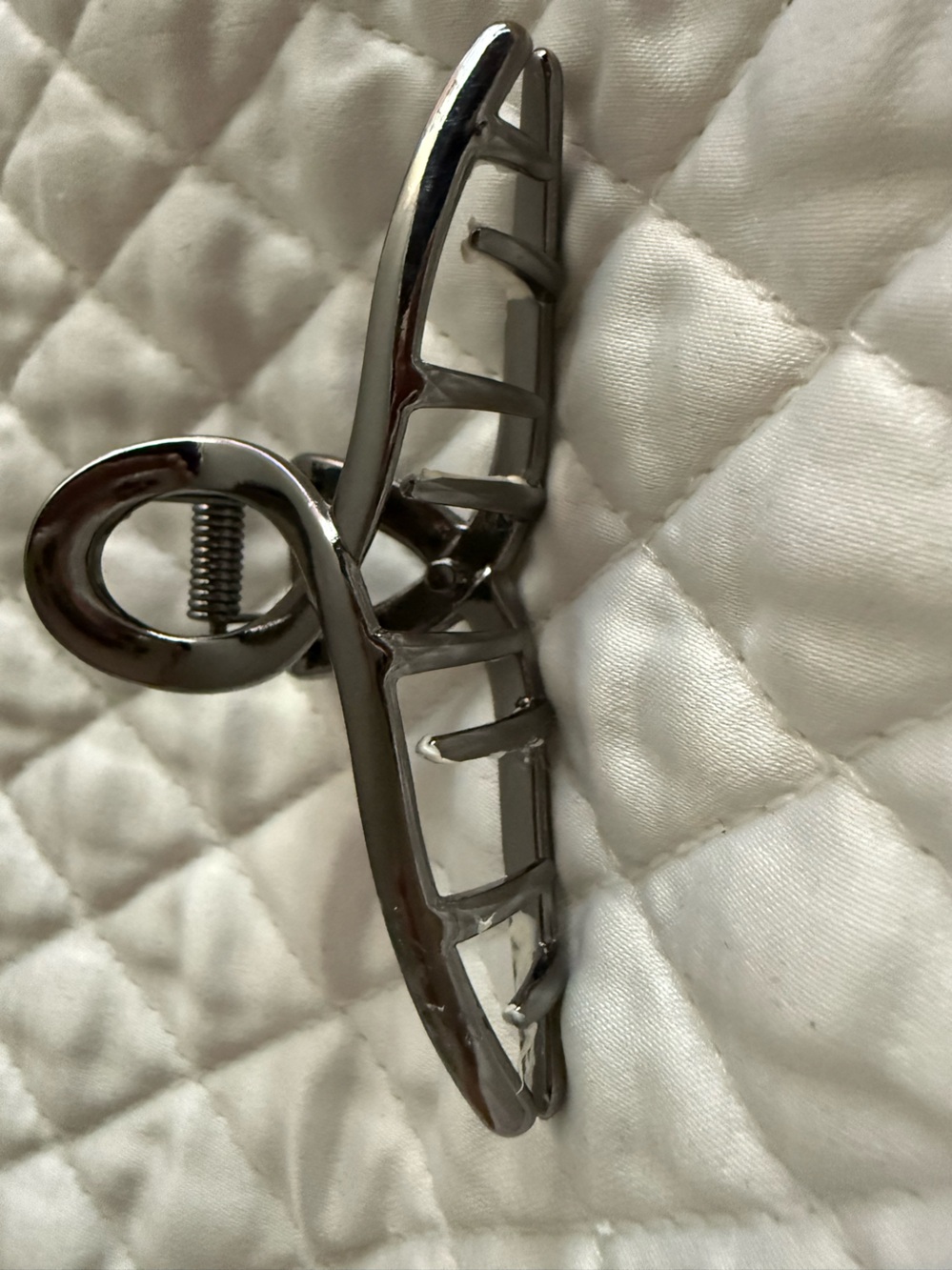 Gunmetal Gray, Dark Silver, Metal Hair Claw Clip | New | Large